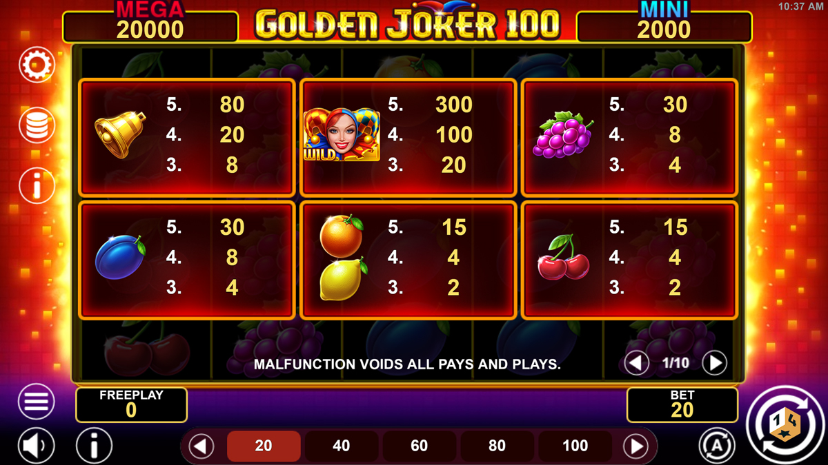  Golden Joker 100 Hold and Win
